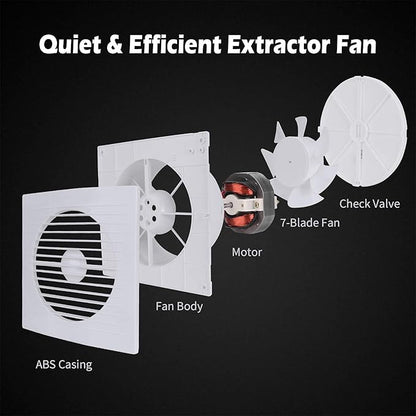 HUGOOME Exhaust Fan 76 CFM, 12W 130m³/h Ventilation Extractor - Image 6