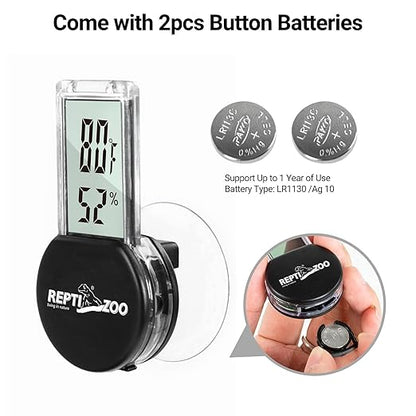 REPTI ZOO Magnetic Reptile Thermometer and Humidity Gauge, Digital LCD - Image 4