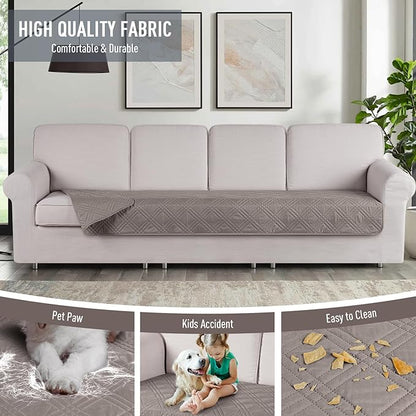 TAOCOCO 100% Waterproof Couch Cushion Cover Reversible Sofa Seat Cover - Image 4