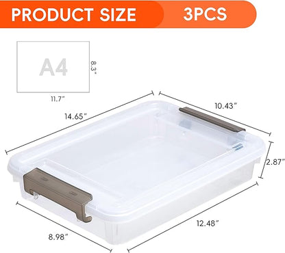 3 PCS Plastic Storage Bins - Image 2