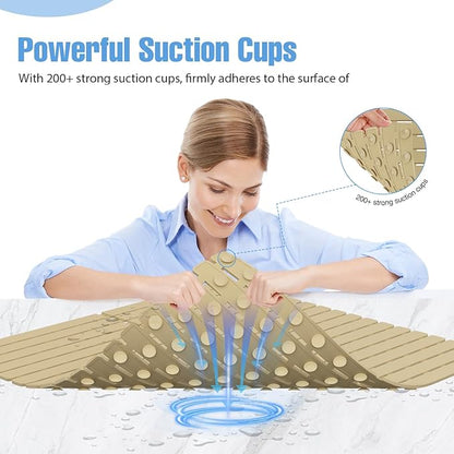 ​Shower Mat Non-Slip Bath Mat for Tub and Shower Stall, 200+ Suction Cups - Image 2