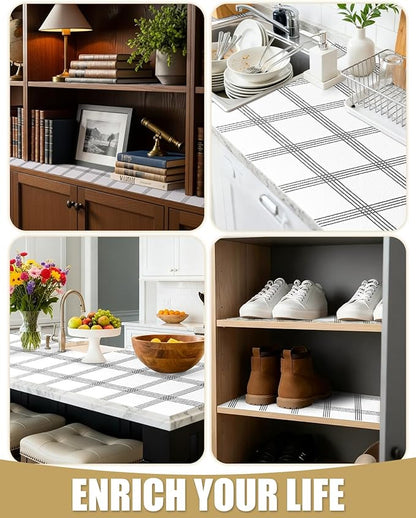 Shelf Liners for Kitchen Cabinets Non-Adhesive, Non-Slip Thickened Shelf Paper - Image 7
