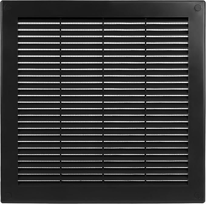 12" x 12" Square Air Vent Cover – Black Plastic Vent Deflector by Unknown