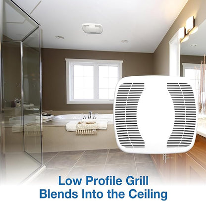 Air King 90 CFM 3.0 Sones Ceiling Mounted Snap-In Installation Bathroom Exhaust - Image 3