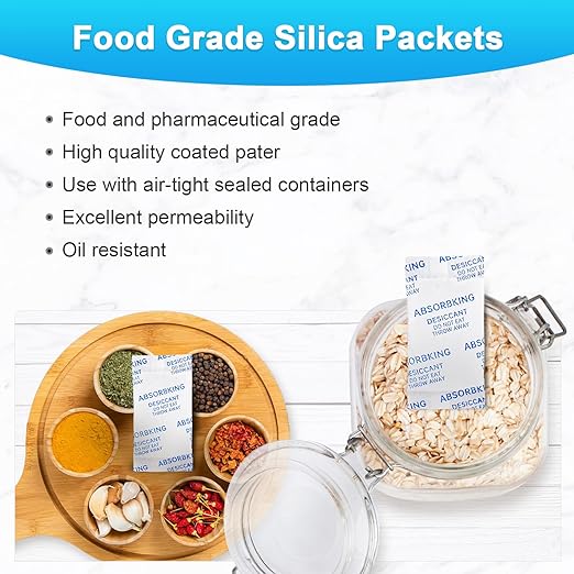 Silica Packets – 0.5 Gram 600 Packs Silica Gel Packets, Food Grade Desiccant - Image 4