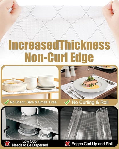 Shelf Liners for Kitchen Cabinets Non-Adhesive, Non-Slip Thickened Shelf Paper - Image 4