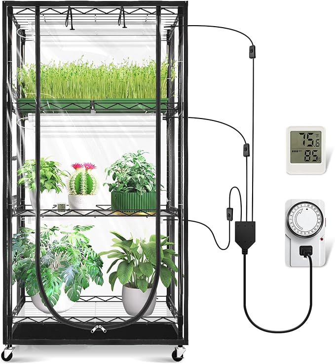 JESLED Indoor Greenhouse with Grow Light by JESLED