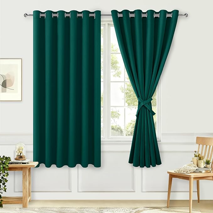 Hiasan Room Darkening Curtains for Bedroom, 70 x 63 Inches by Hiasan