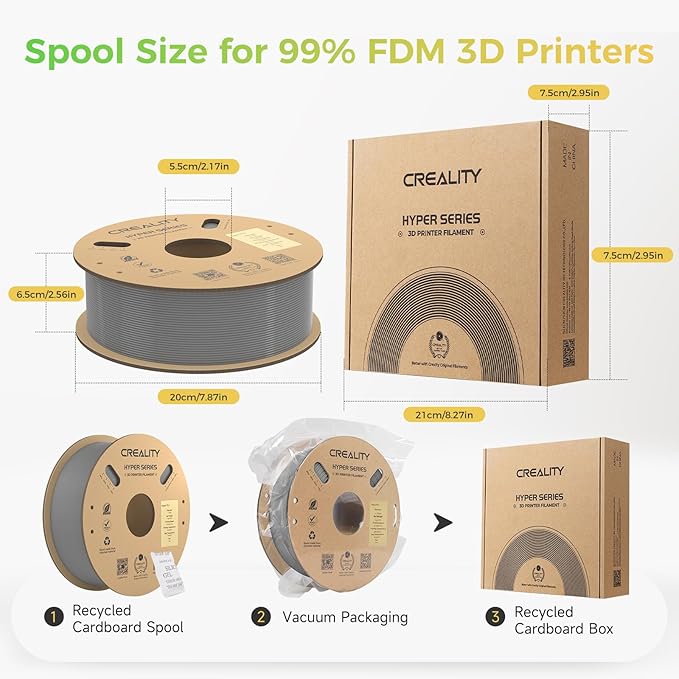 Official Creality Hyper PLA Filament Bundle, No-Tangling Stronger Toughness Fit - Image 7