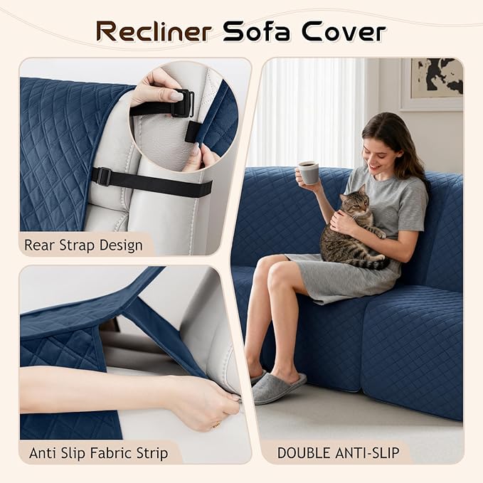 Arfntevss Waterproof Recliner Sectional Couch Covers - Image 4