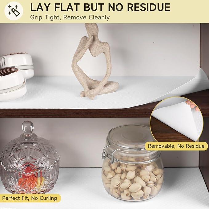 WochiTV Adhesive Shelf Liner 23.6 X 240 Inches Peel and Stick Kitchen Liner - Image 5