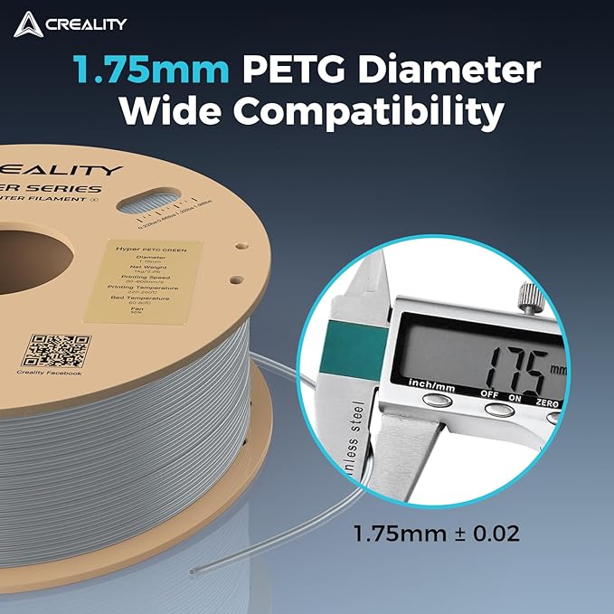 Creality PETG Filament, Hyper 1.75 mm 1 kg PETG: High-Speed 3D Printer Filament - Image 6