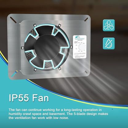 Stainless Steel Crawl Space Vent Fan - Image 3