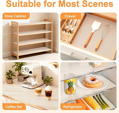 FEXIA Shelf Liner 12 Inch x 20 FT Clear Non Slip Waterproof Cabinet and Drawer - Image 5