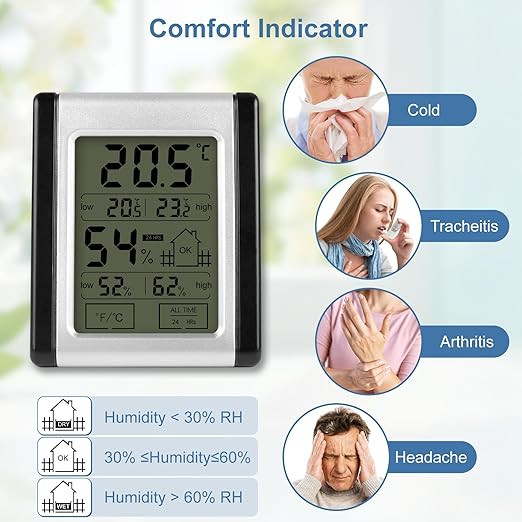 Digital Indoor Thermometer and Hygrometer Monitor - Image 5