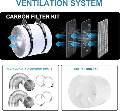 48"x48"x83" Grow Tent Kit, Indoor Grow Tent Complete System High Reflective - Image 3
