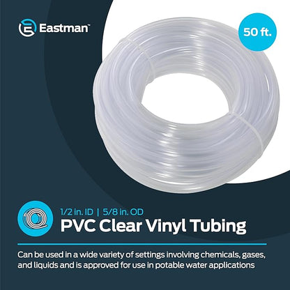 Eastman 1/2 Inch ID PVC Clear Vinyl Tubing, 50 Foot Length - Image 2