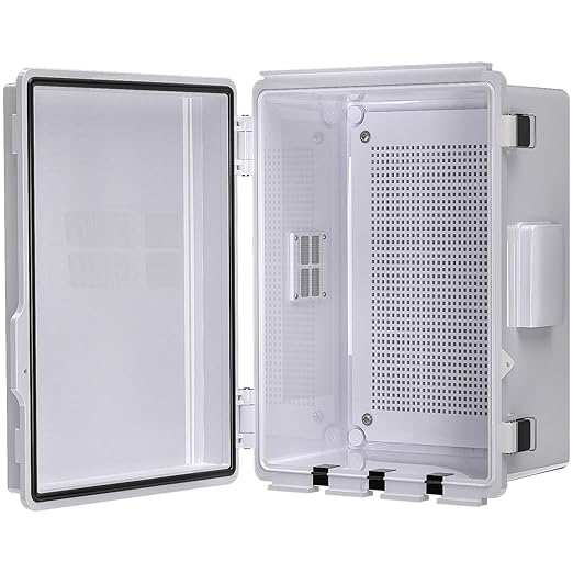 Electrical Junction Box, Ventilated Design, Cable Grommets, Indoor/Outdoor Use by ANIMACYN