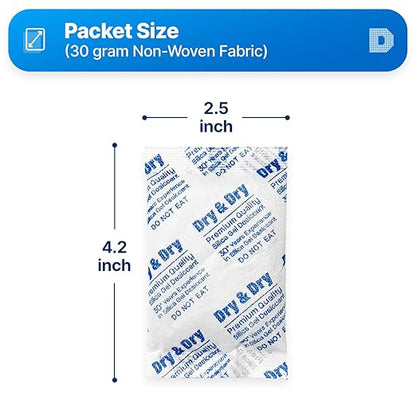 Dry & Dry 300 Gram Silica Gel Packets, Desiccant Packs, Silica Gel - Image 6