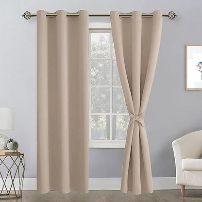 Hiasan Blackout Curtains for Bedroom, 42 x 84 Inches Long - Image 2