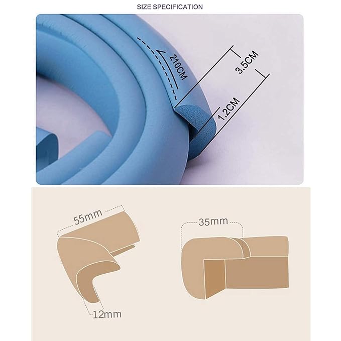 M2cbridge L Shape Extra Thick Furniture Table Edge Protectors Foam 6.5 Ft) - Image 3