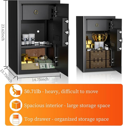 WASJOYE Large Home Cabinet Safe Box - Image 2