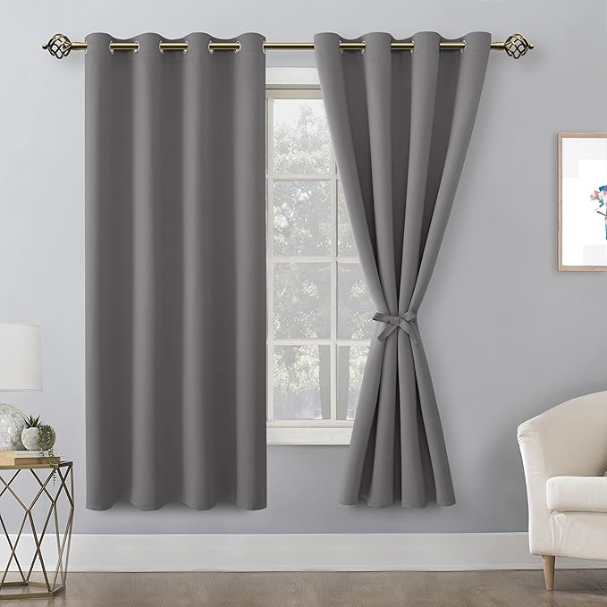 Hiasan Blackout Curtains for Bedroom, 52 x 63 Inches Length - Image 2