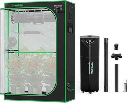 VIVOSUN P426 48"×24"×72" PRO Grow Tent and AeroStream H19 Intelligent by VIVOSUN