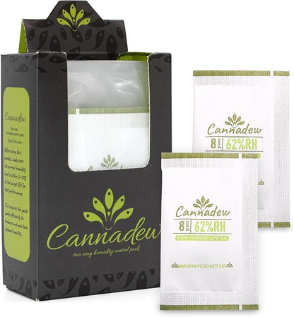 62% RH, 8g Cannadew Humidity Packs Two-Way Humidity Control Pack by CannadewLLC
