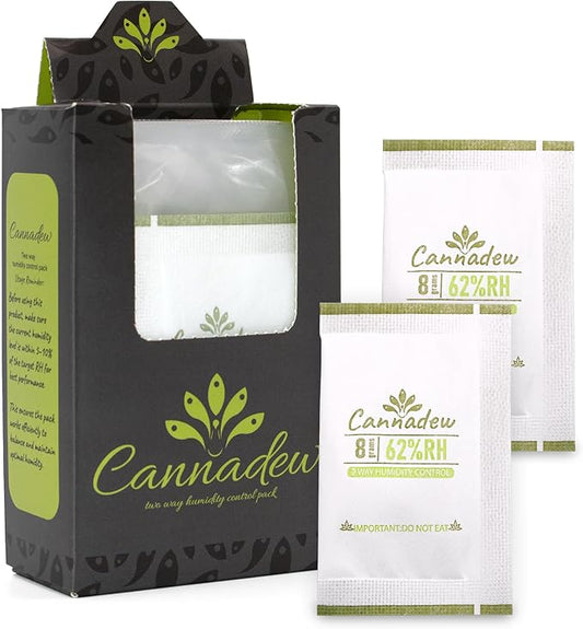 62% RH, 8g Cannadew Humidity Packs Two-Way Humidity Control Pack by CannadewLLC