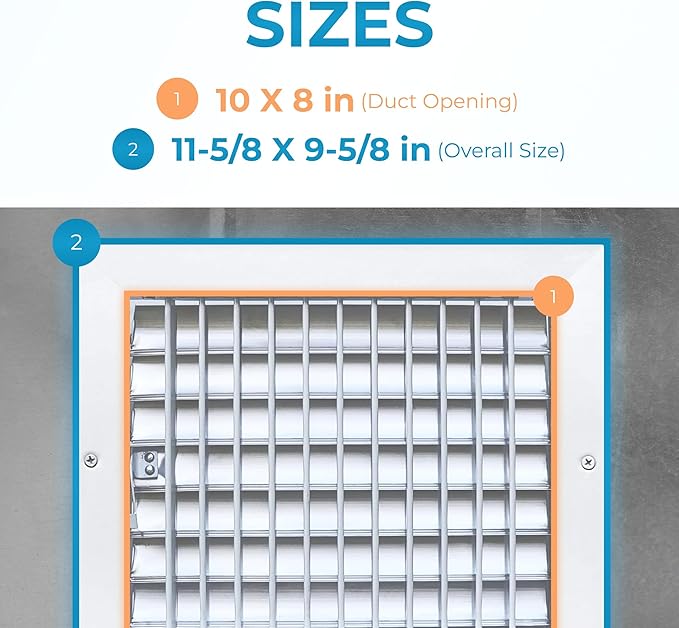 Aluminum 10 x 8 Inch Air Vent Covers - Image 3