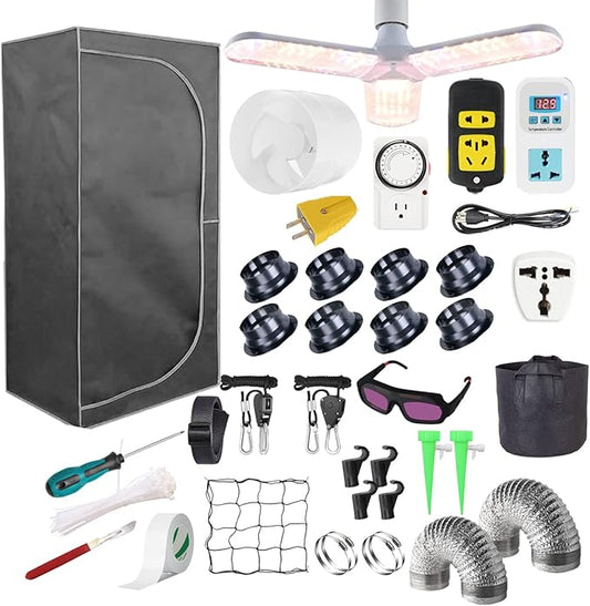 4x4 Grow Tent Kit Complete High Reflective Mylar Indoor Grow Tent 48"x48"x80"+ by iMeshbean