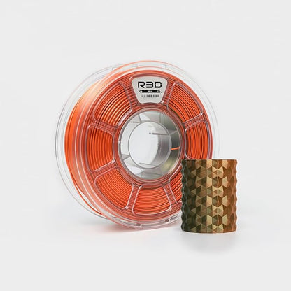 R3D Dual Color Silk PLA Filament, Co-Extrusion 3D Printer Filament 1.75mm by R3D