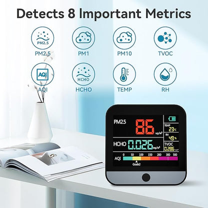 13 in 1 Air Quality Tester for Home, Indoor Air Quality Monitor, - Image 2