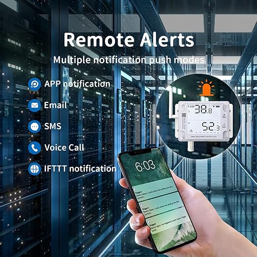 UbiBot GS1-A Smart WiFi Thermometer Hygrometer, IP65 Temperature & Humidity - Image 3