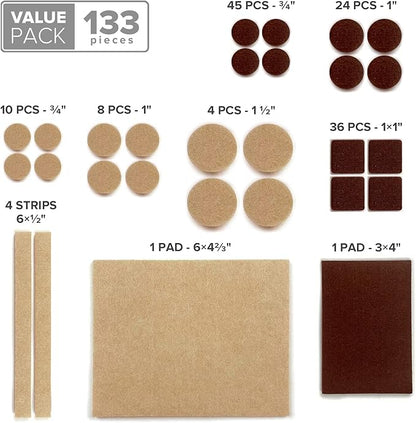 Felt Furniture Pads X-PROTECTOR 133 PCS Premium Furniture Pads - Image 5