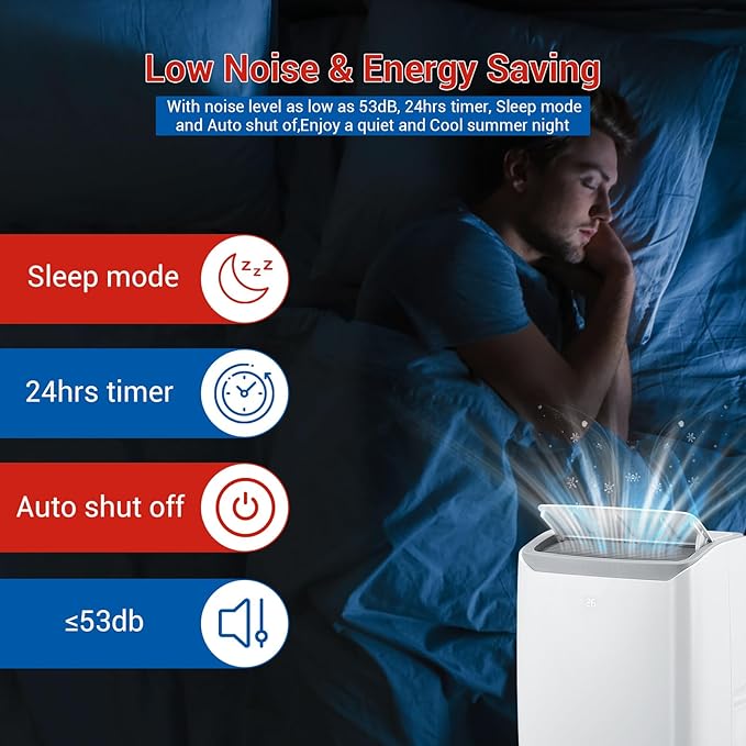 12, 000 BTU Portable AC Units for Rooms, 3-In-1 Portable Air Conditioner Up to - Image 6