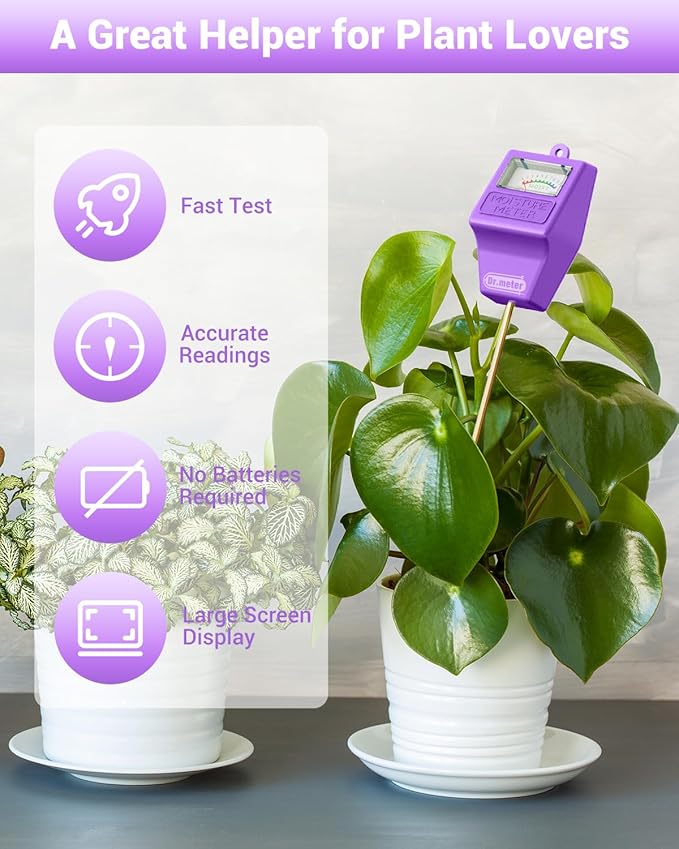 Soil Moisture Meter Tester for Plants, Hygrometer Moisture Sensor for - Image 2
