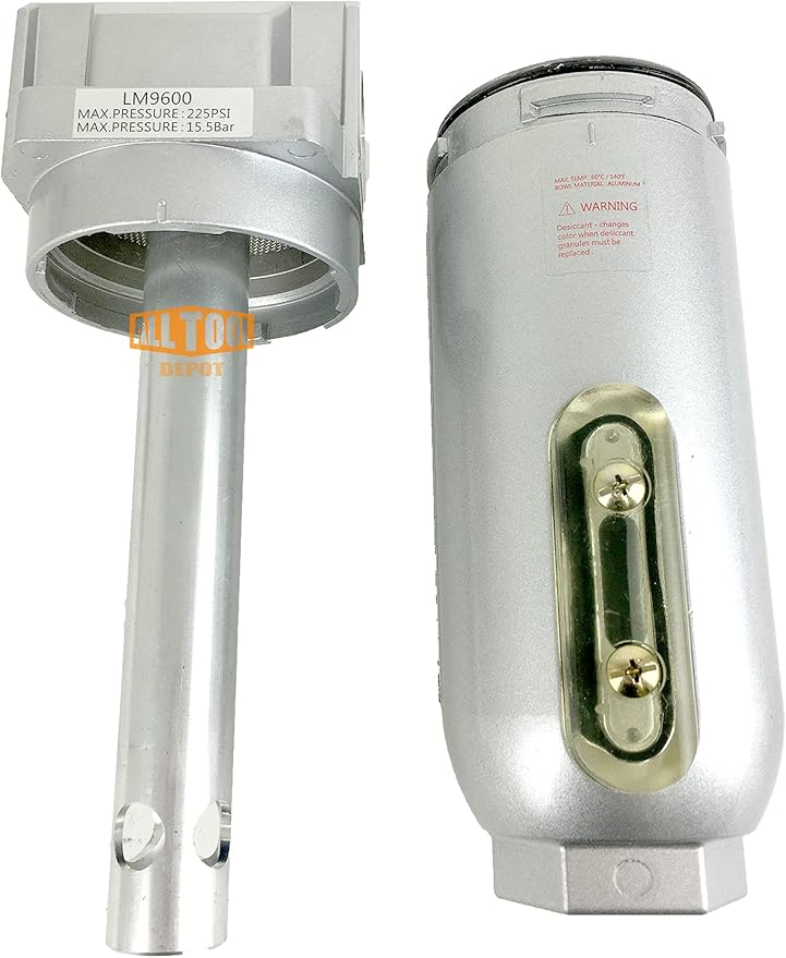 1" NPT Super Duty Compressed Air In Line Filter Desiccant Dryer Moisture Water - Image 5