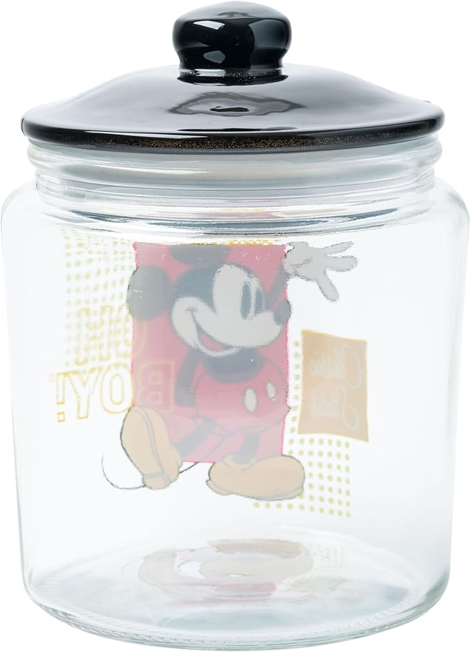 Silver Buffalo Disney Mickey Mouse Glass Jar - Image 2