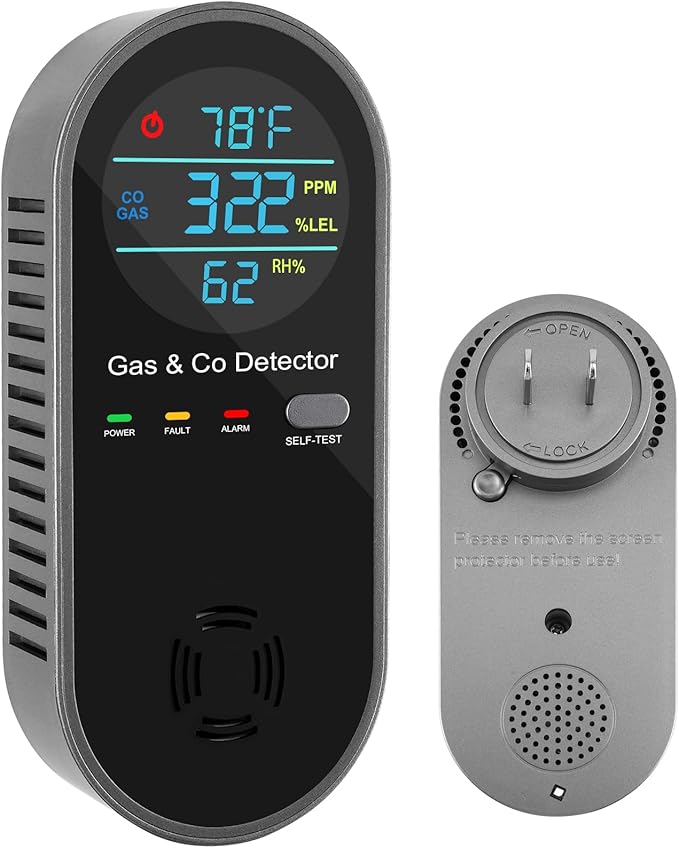 1 Pack 4-in-1 Plug-in Carbon Monoxide Detector by LEMONTAIL
