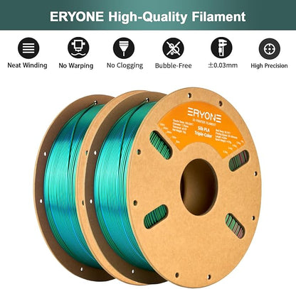 ERYONE Silk Tri Color PLA Filament 3D Printer 1.75mm +/- 0.03mm - Image 3