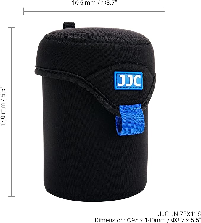 JJC Water Resistant Neoprene Camera Lens Pouch Case, Fold-Over Lens Bag - Image 6