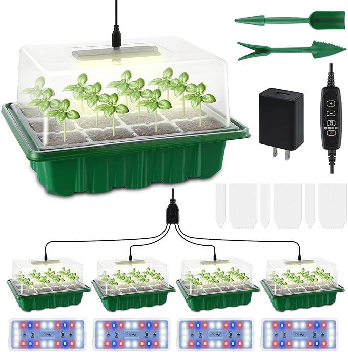 Seed Starter Tray Medium Size 4 Packs, Seed Starter Kit by RODINTOOfficial