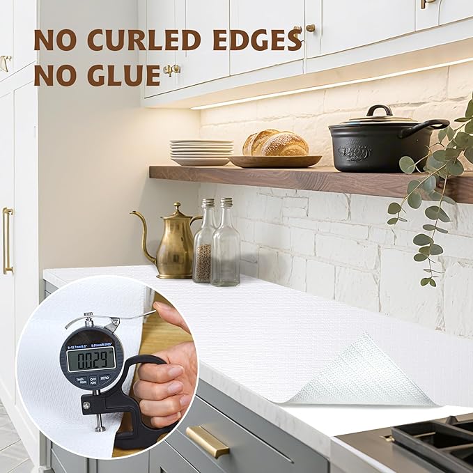 Shelf Liners for Kitchen Cabinets 12in x 10FT, Non Adhesive Drawer Liner Pure - Image 8
