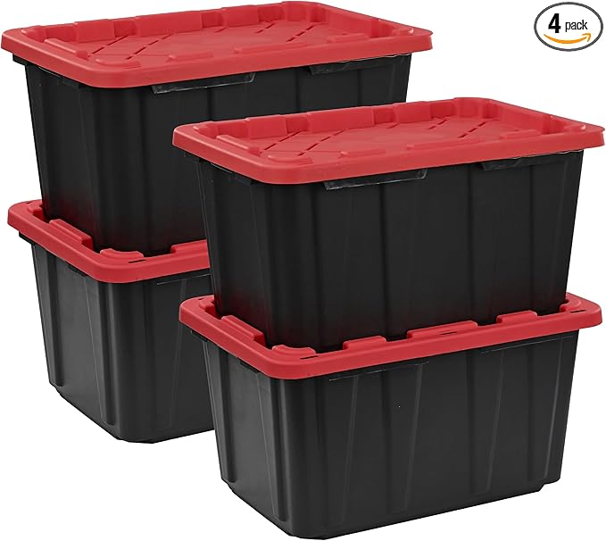 CX BLACK & YELLOW, XTRA TALL 27-Gallon Heavy Duty Tough Storage Container & by BLACKYELLOW