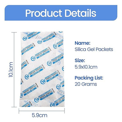 Silica Gel Packets, 20 Gram 15 Packs Dessicant Packets - Image 2