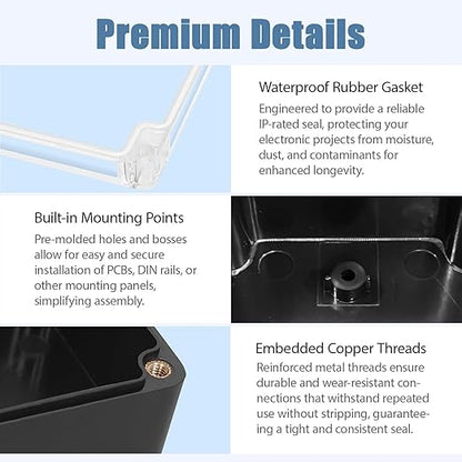 LeMotech Junction Box with Clear Cover IP65 Waterproof Project Box Dustproof - Image 5