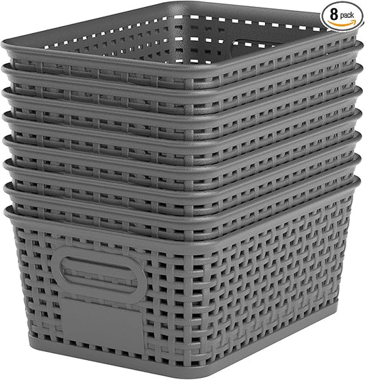 Gray Plastic Storage Baskets by WRRLORS