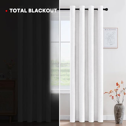 PrinceDeco Natural Linen Curtains 100% Blackout Curtains - Image 3